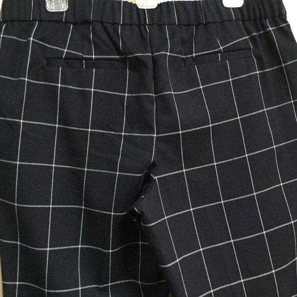 Liz Claiborne Women Siz 10 Pull-on Ankle Pants Elastic Waist Black White Pockets - Picture 4 of 14